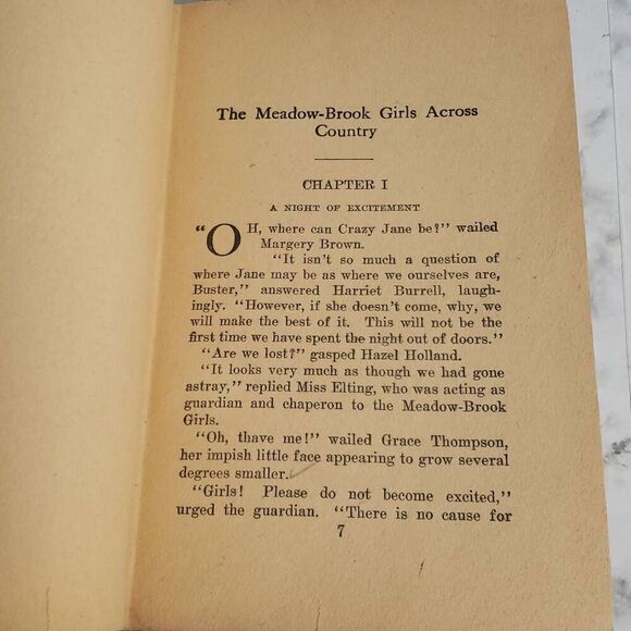 Vintage The Meadow-Brook Girls Across Country by Janet Aldridge 1913 Book - Picture 4 of 10
